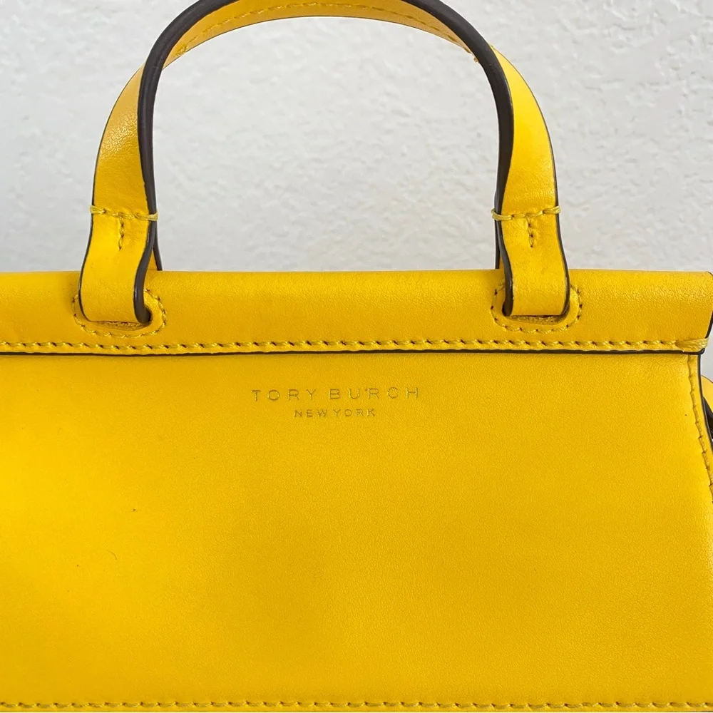 Tory Burch yellow mini 2 way bag - Picture 3 of 8